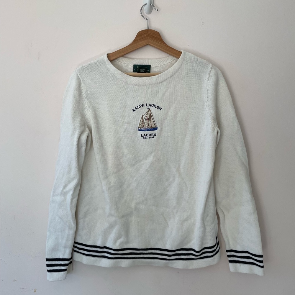 Ralph lauren sailboat knit sweater